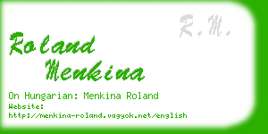 roland menkina business card